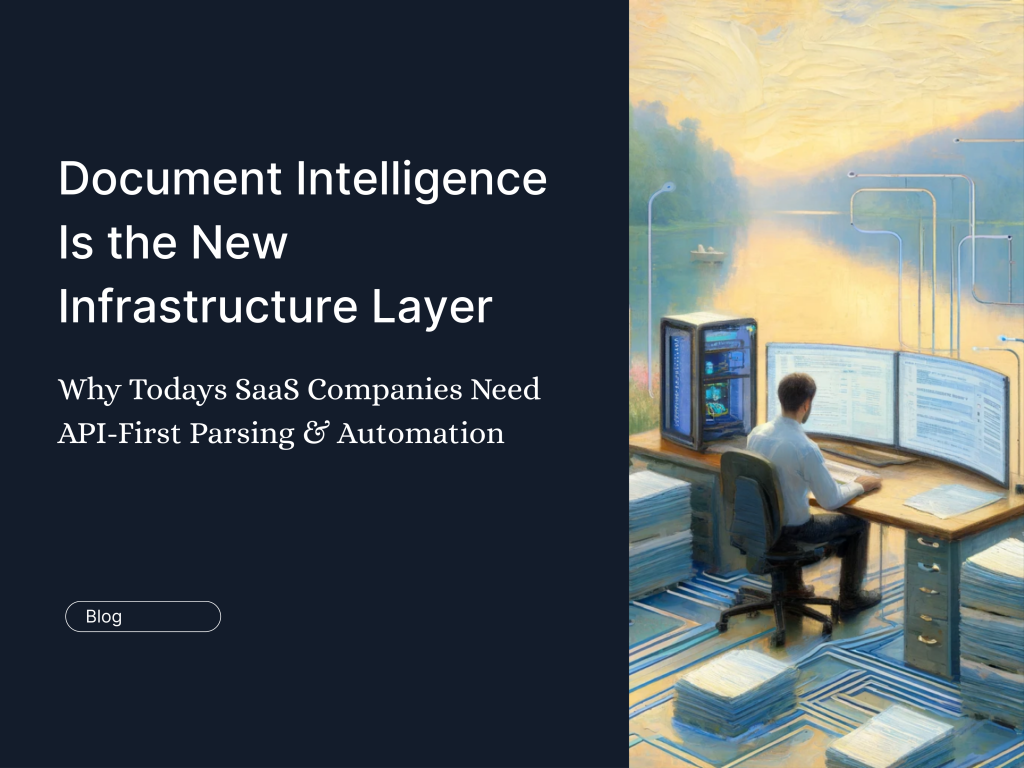Document Intelligence Is the New Infrastructure Layer: Why Modern SaaS Companies Need API-First Parsing & Automation